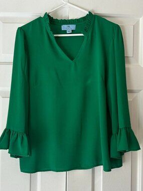 CeCe Women's Green Blouse